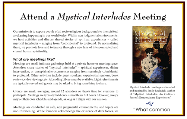 Mystical Interludes Meetings